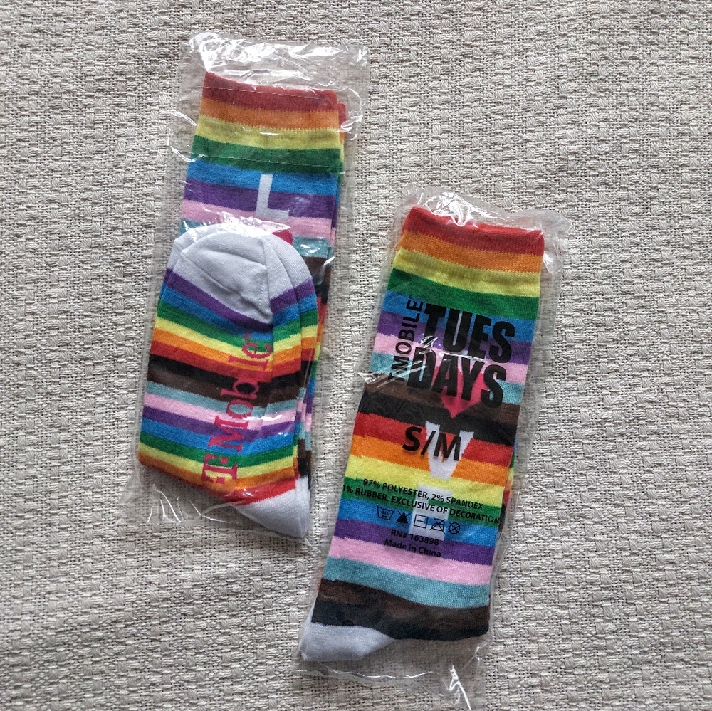Limited Edition T-Mobile Rainbow Pride Socks